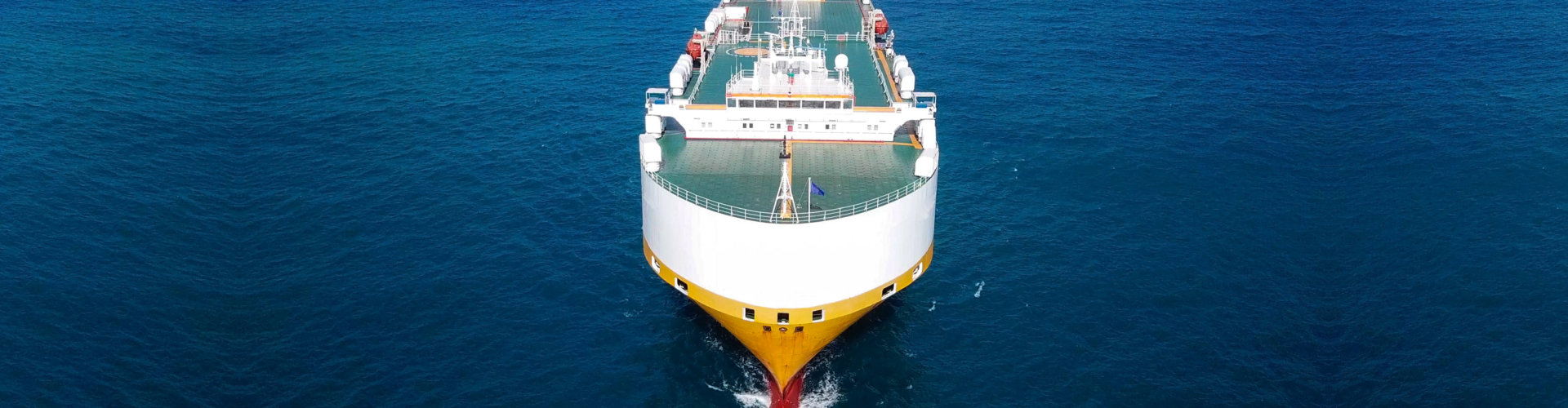 large roro vessel cruising the Mediterranean sea